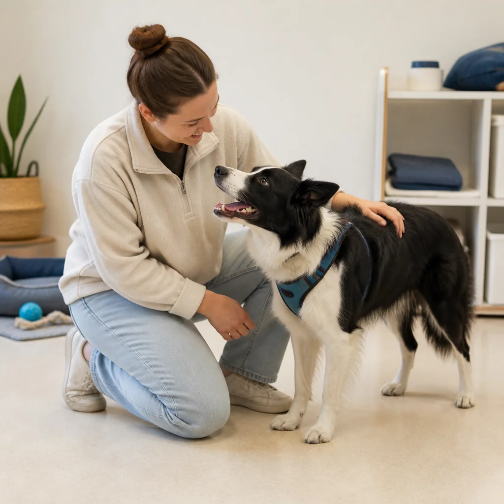 A quiet break or transition during the appointment